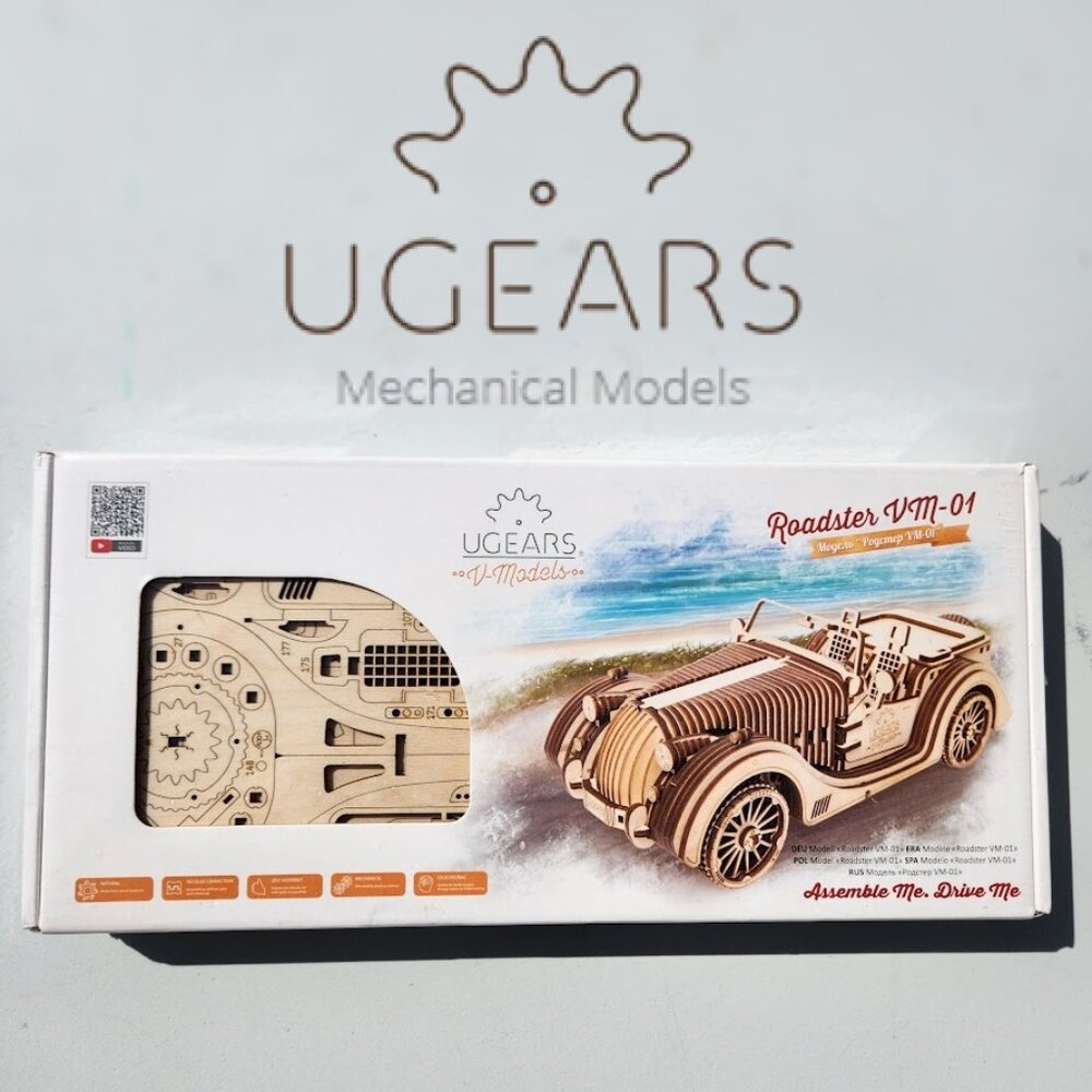 NEW UGEARS Car Roadster Vehicle Model 3D Wooden Puzzle Craft Project  Br…